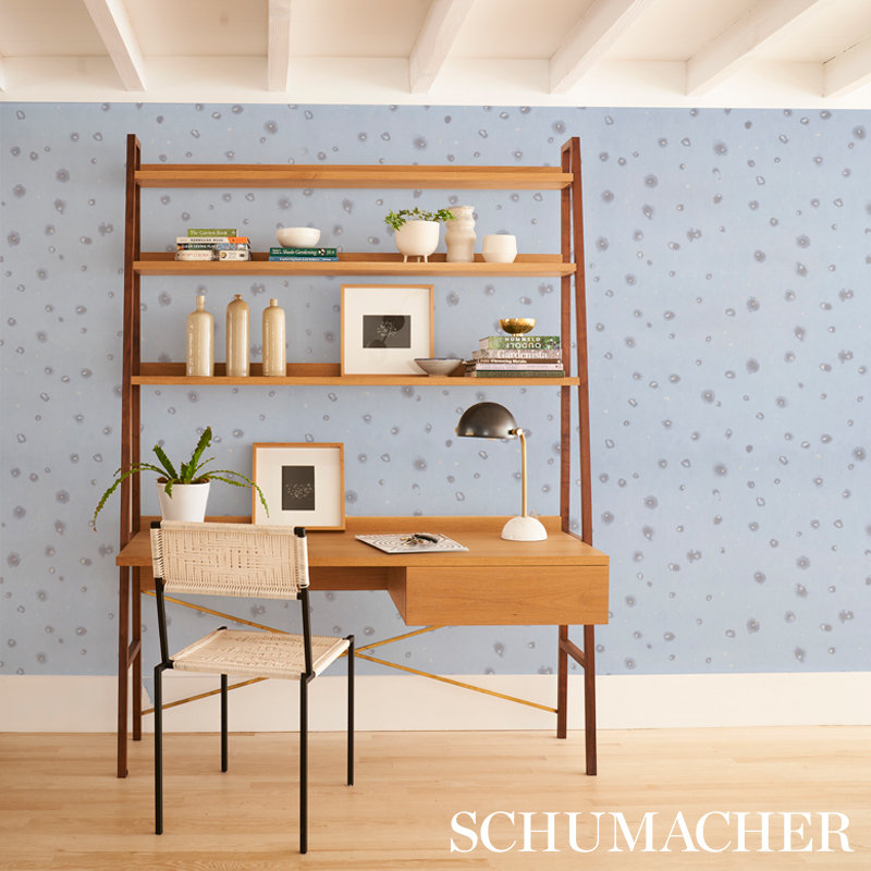 Papier peint Schumacher x Porter, Bleu