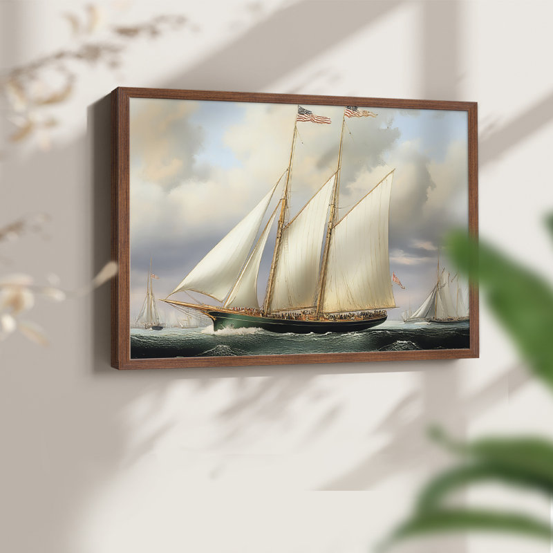 Nautical Series-XC III - Reproduction encadrée - Restickable, H 8 po x l 10 po, Noyer