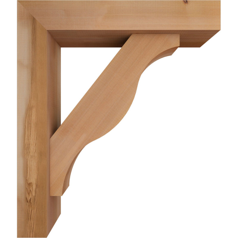 Support Funston Block avec support décalé, 28 x 24, Cèdre rouge occidental de l 5 1/2 po (lisse)