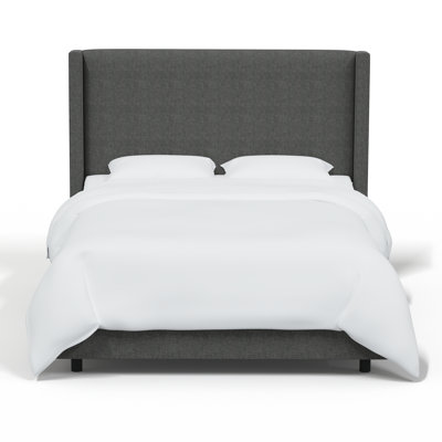 Hanson Linen Upholstered Wingback Bed