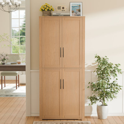 Armoire de rangement autoportante 67 po avec tablettes réglables
