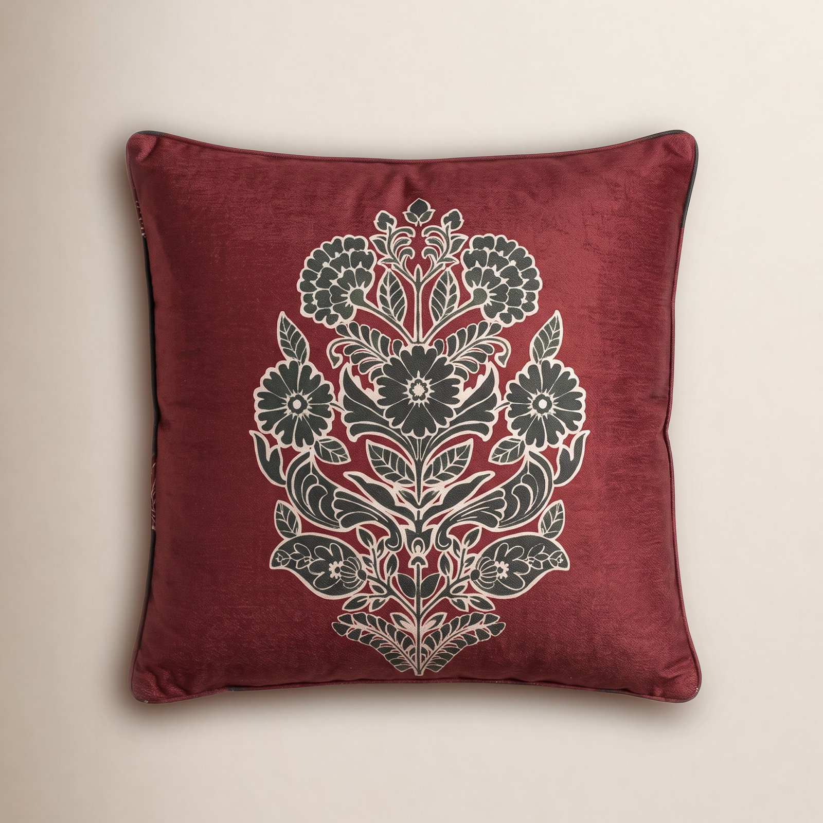 Frony 20" x 20" Throw Pillow, Red
