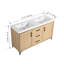 Meuble-lavabo autoportant avec lavabo double en résine