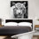 «White Tiger Blue Eyes Staring» - impression sur toile tendue