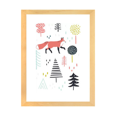 Fox Forest I par Victoria Borges - impression d'art graphique