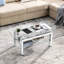Table basse rectangulaire en verre trempé, table basse, table basse moderne et centre