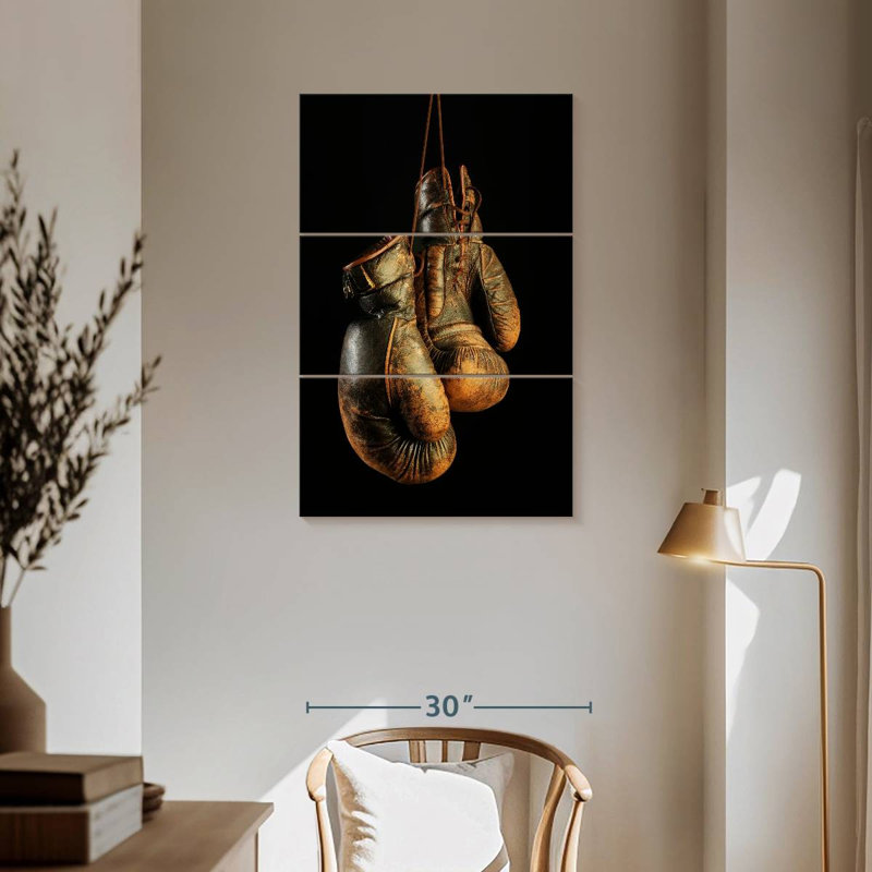 Sireci Beaten Boxing Gloves, 57" H x 36" W
