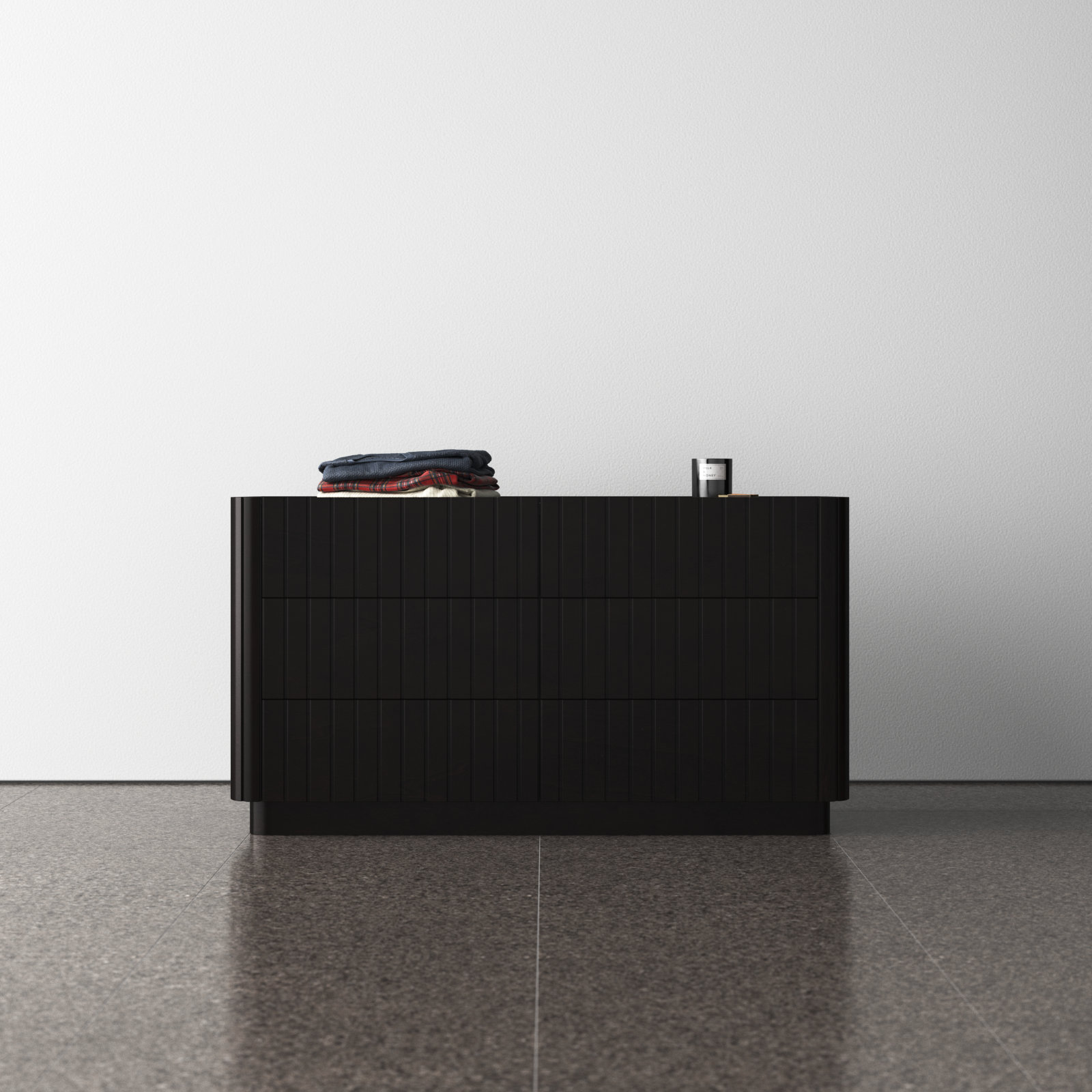 Daley 6 - Drawer Double Dresser, Black