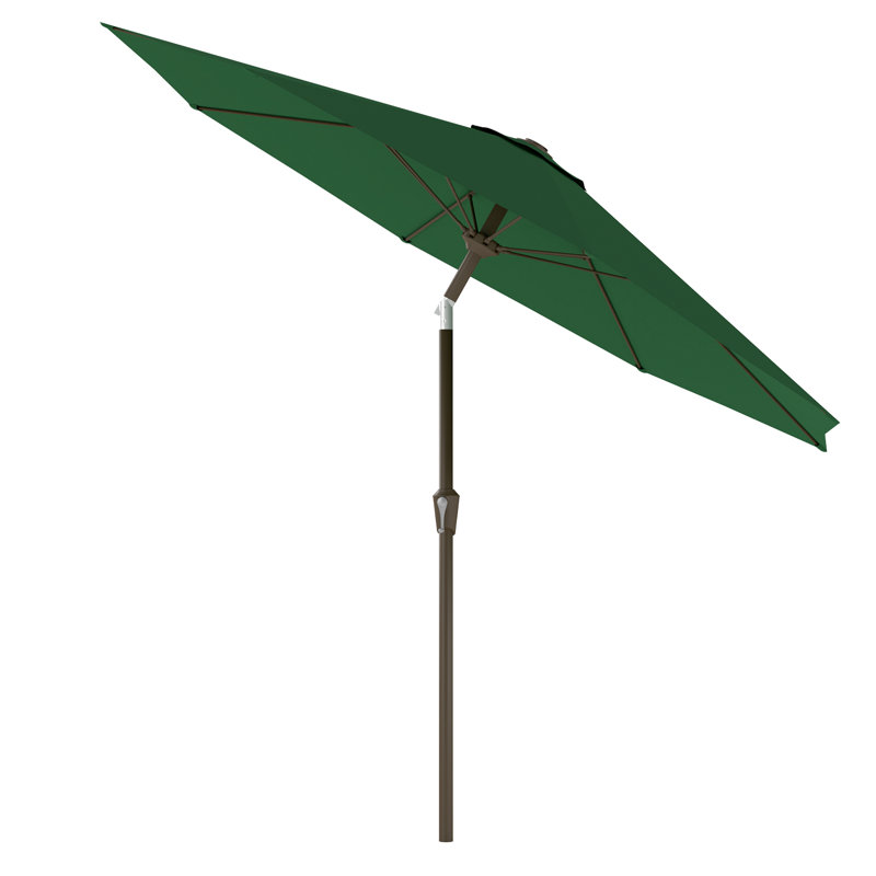  Parasol de marché avec manivelle, Vert foncé