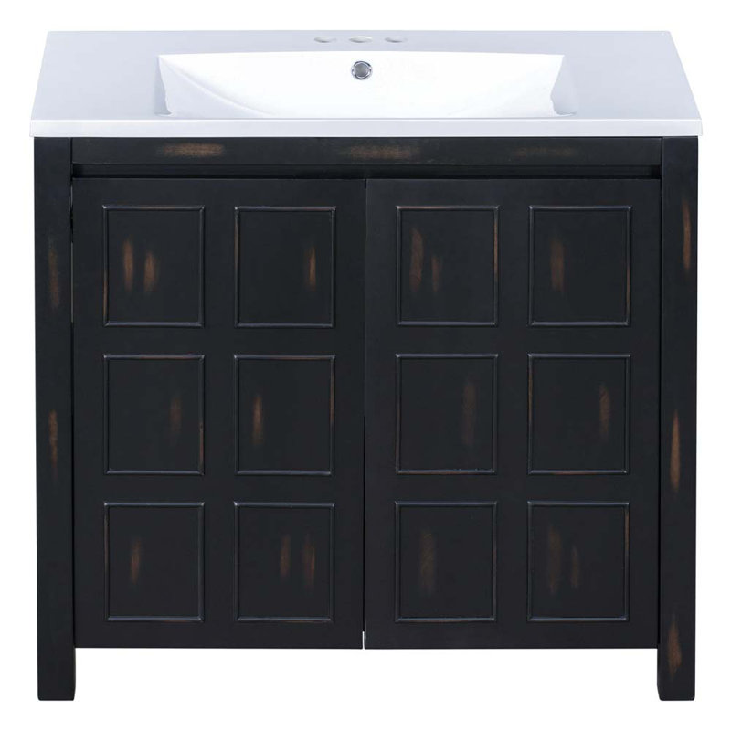 18 meuble-lavabo simple avec comptoir