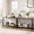 Geron Console Table, 2-Tier Entryway Table with Storage, 43" Narrow Sofa Table with V Design, Industrial Console Table for Entryway-1839956599