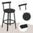 Bar Stools Set Of 4 Round Kitchen Stools With Backrest Metal Frame Footrest Counter Stool 150 Kg Load Capacity For Bar Kitchen Island Dining Room-2031289840