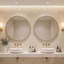 Miroir mural rond en aluminium, miroir circulaire moderne pour meuble-lavabo, entrée, salon-126356011-126561342
