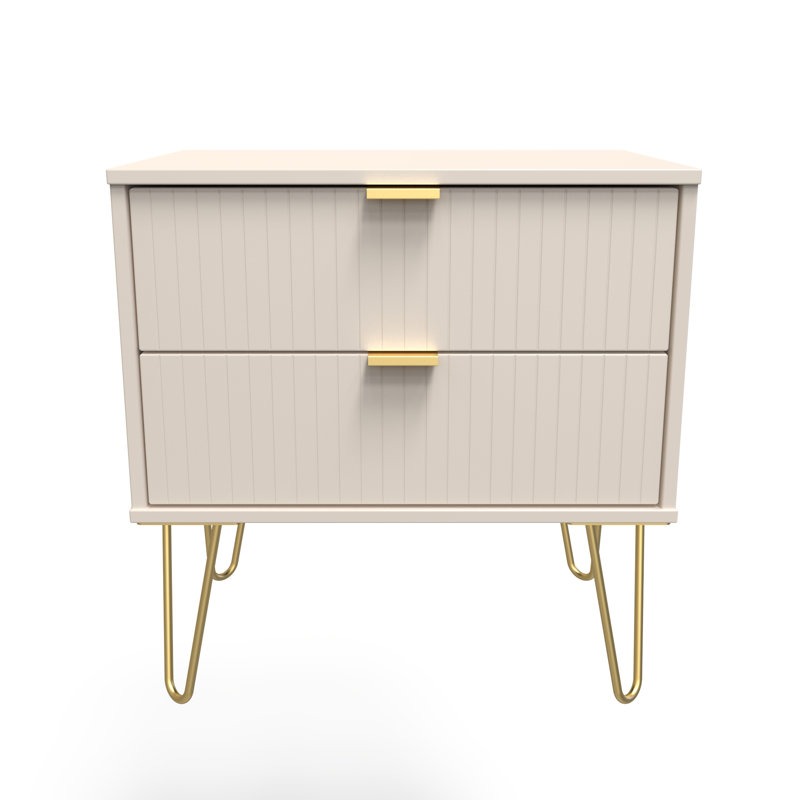 Beranda 58cm W Manufactured Wood Bedside Table, Kashmir Matt