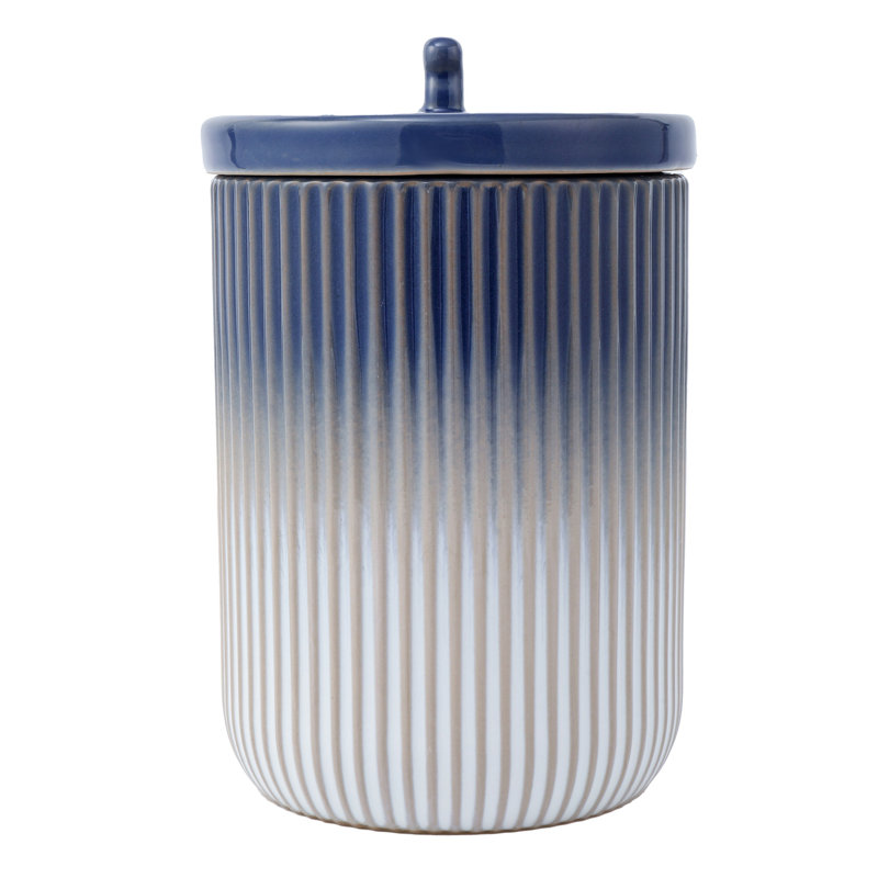Pot à friandises en céramique Skandi, Bleu