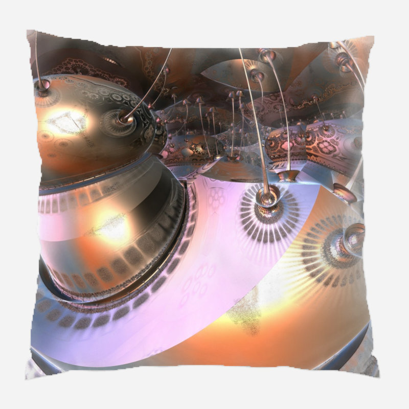 Futuristic Microsuede Reversible Throw Pillow