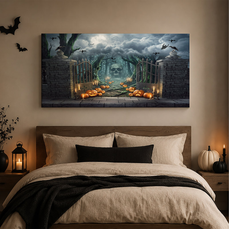 Art mural sur toile Spooky Stone Gateway, L 20 po x H 10 po