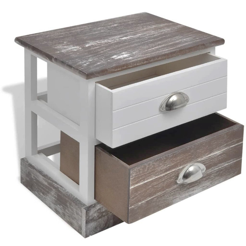 Rey 38cm W Manufactured Wood Bedside Table