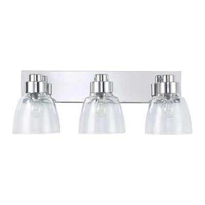 Seward 3-Light Vanity Light in Clear Glass