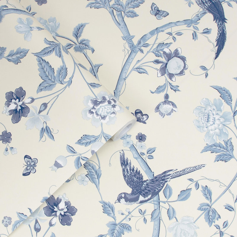 Laura Ashley Summer Palace Wallpaper Roll, Royal Blue