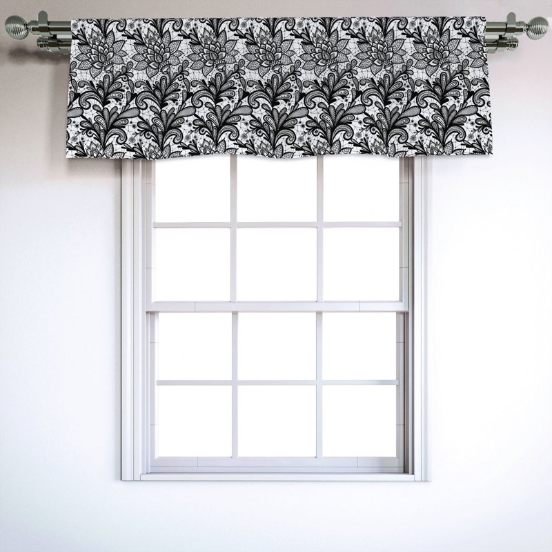 Sateen Paisley Ruffled Window Valance
