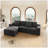 104.3" x 68.9" Modular Sectional Sofa Seat, 2PC Free Combination Grey Plush Corduroy Compressed Couch for Living Room, Bedroom, Apartment, No Assembly Required-720384070-720384071