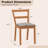 Wooden Dining Chair Set of 4 Upholstered Seat & Breathable Slat Backrest-1888636263