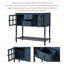 Console avec buffet et tablette inférieure, armoire de rangement en bois / verre Farmhouse-799070699