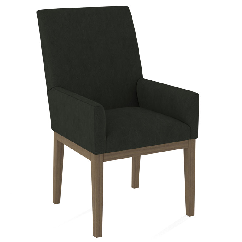Upholstered Arm Chair, Salvador Asphalt, Weathered Gray