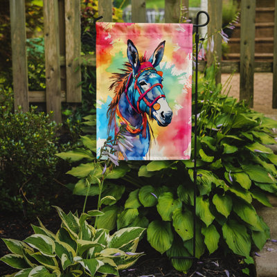 Drapeau de jardin hippie avec des ânes