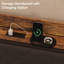 Lit de jour simple avec couchette et lumière DEL, tête de lit tapissier avec station de charge, canapé-lit pour salon, chambre à coucher, noir