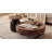 35.43-inch modern design walnut veneer coffee table