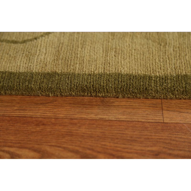 Tapis népalais à motif végétal noué à la main 11 x 14