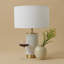 Lampe de chevet à DEL en marbre blanc 17 po avec port USB Arden