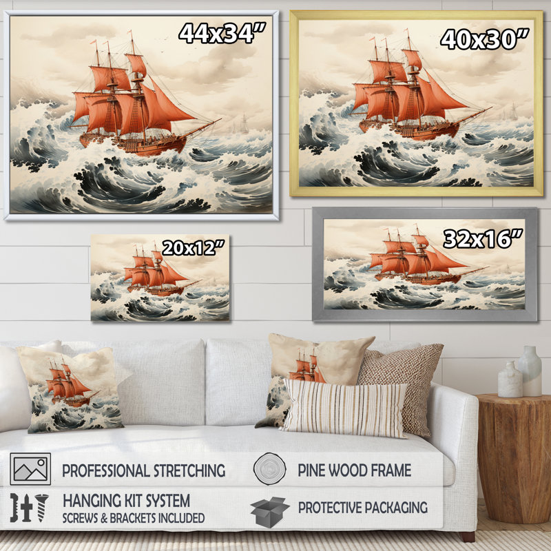 «Master red» sur toile, Cadre flottant noir, H 24 po x l 32 po x P 1 po