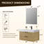 Livia 36" Wall-mounted Single Bathroom Vanity with White Artificial Drop-in Sink with Mirror