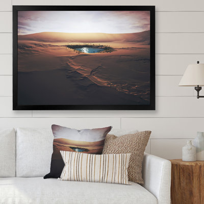 «Small Oasis Middle Sandy Desert», art mural sur toile traditionnel