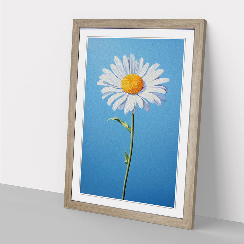 Single Picture Frame Print on Wood, Oak Framed, 34cm H x 25cm W