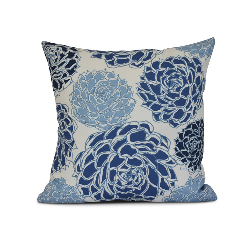 Housse et insert de coussin carré Brishaun, Bleu, H 20 po x l 20 po