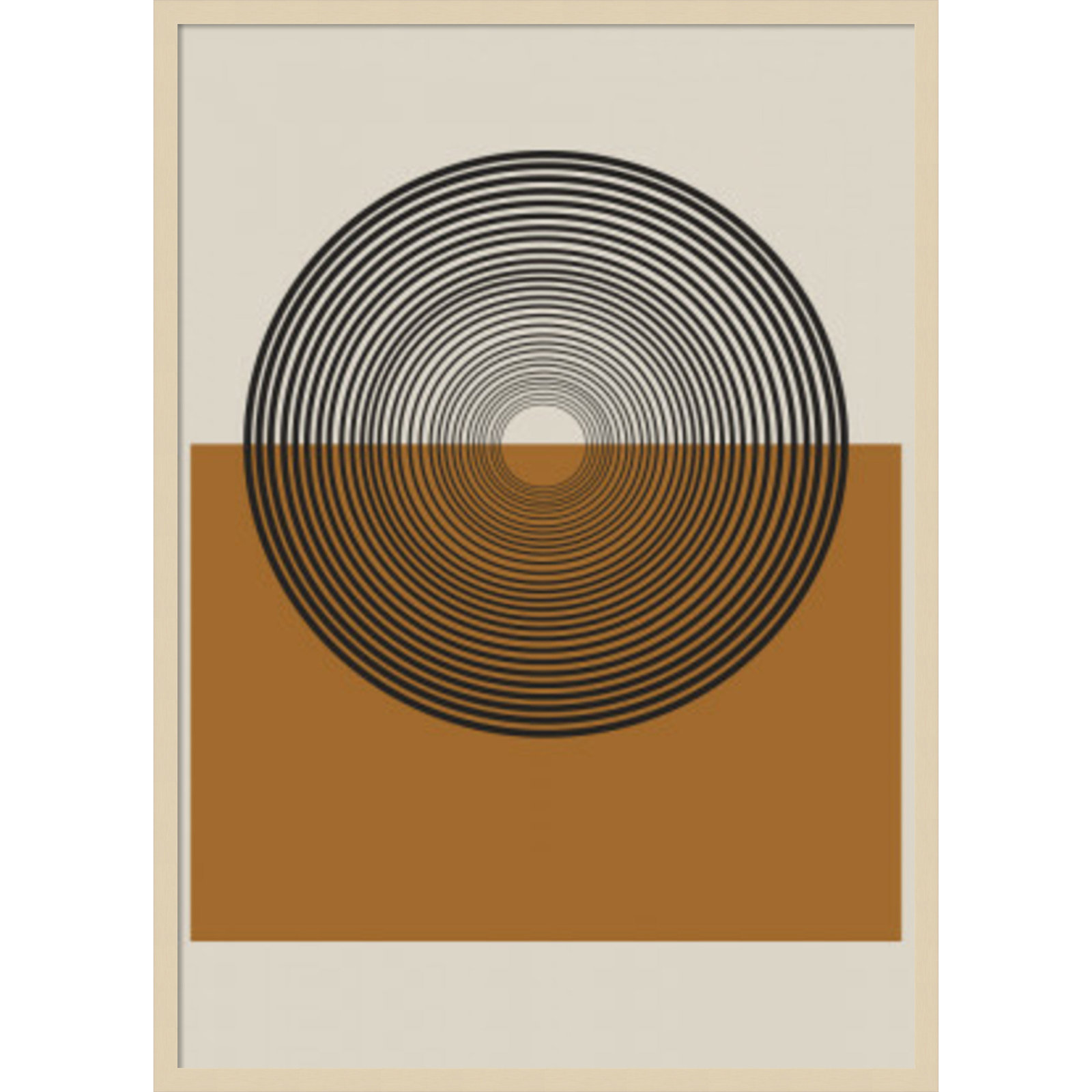 Retro Landscape by The Miuus Studio, Brown, 41" H x 30" W x 1" D