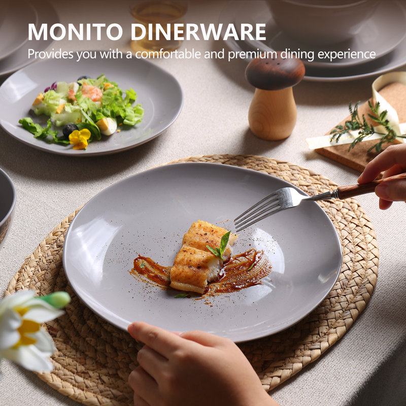  12 Piece Stoneware Dinnerware Sets, Service For 4