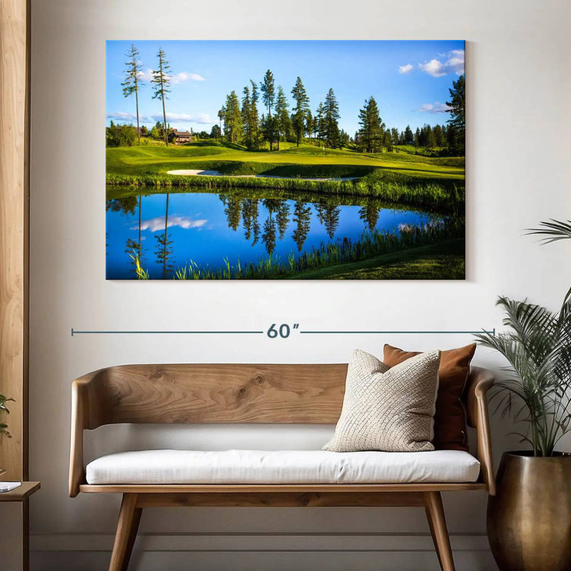 Splendide terrain de golf, H 34 po x l 51 po