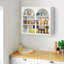 Armoire d'appoint en métal avec rangement à trois niveaux-108146942