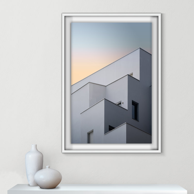 Lumière du jour - Peinture encadrée, Cadre blanc satiné, H 1,25 po x l 41,5 po x P 1,25 po