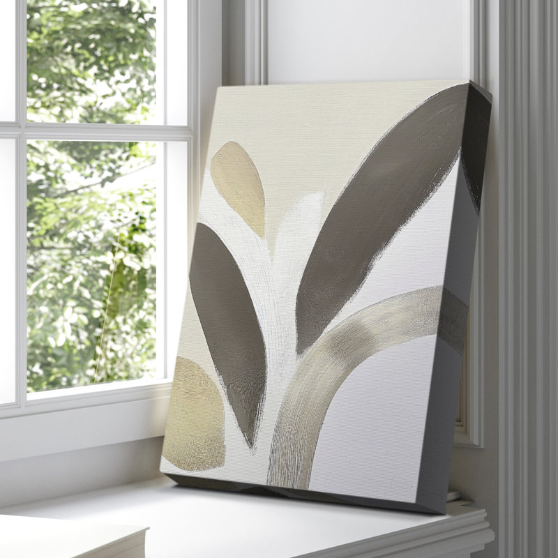 Floral sur toile tendue avec châssis CCXV - prêt à être accroché, H 48 po x l 32 po