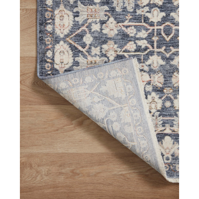 Tapis bleu / ivoire Amber Lewis x Loloi Zuma, Tapis de couloir 2 pi 7 po x 10 pi