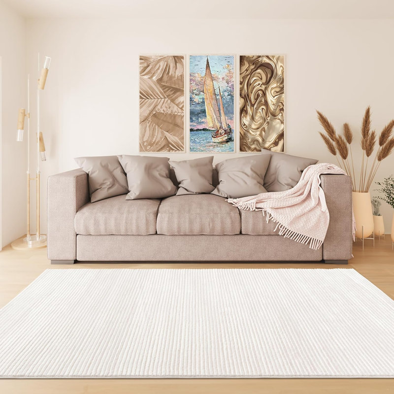 Ruglenza Modern Area Rug - Soft Pile Easy Clean Carpet for Living Room & Bedroom, Durable Synthetic Fibre, Stylish Home Decor Rug