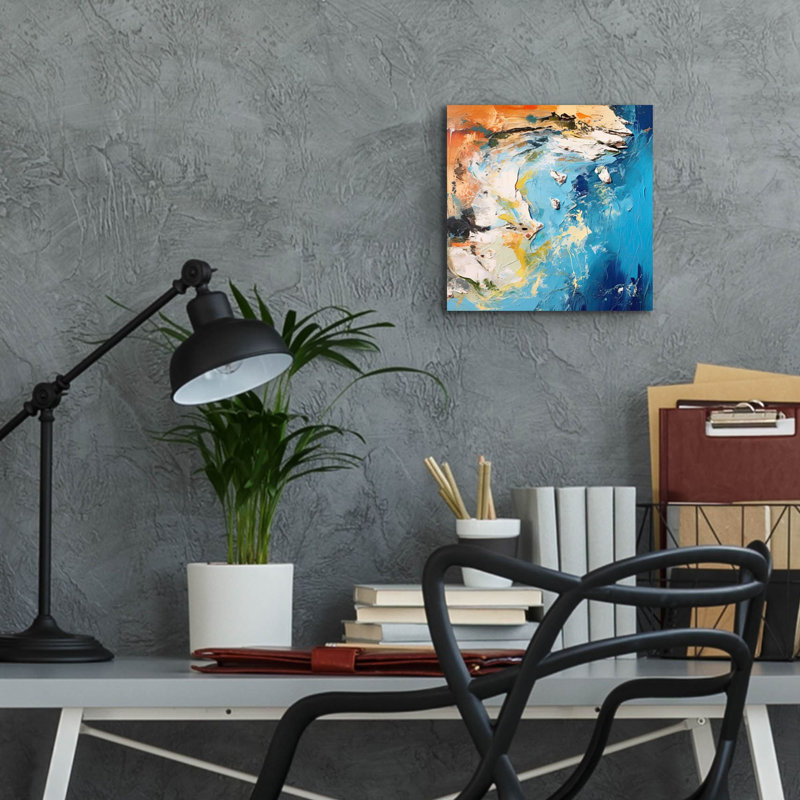 «Ocean Coastline 1 of 4» par Cameron Gray, art mural en verre acrylique, H 12 po x l 12 po x P 0,13 po