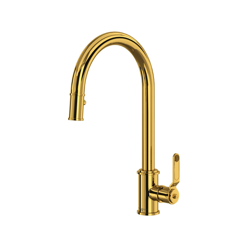 Armstrong™ Pull-Down Single Handle Kitchen Faucet, Unlacquered Brass