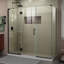 Cabine de douche rectangulaire à charnière 70 "x 72" Unidoor-X-30840383-30840385
